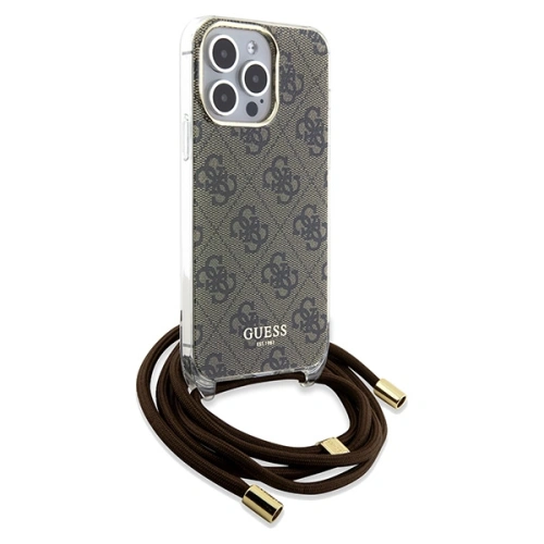 Kup Etui Guess GUHCP15XHC4SEW Apple iPhone 15 Pro Max hardcase Crossbody Cord 4G Print hnědý/brown - GUE3099 - {ean13} - Sklep Home Screen