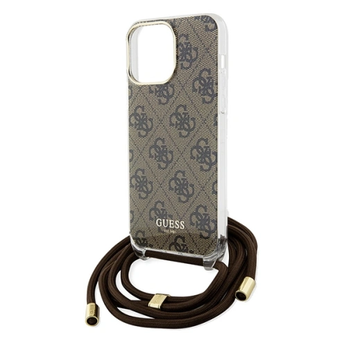 Kup Etui Guess GUHCP15XHC4SEW Apple iPhone 15 Pro Max hardcase Crossbody Cord 4G Print brązowy/brown - GUE3099 - {ean13} - Sklep Home Screen