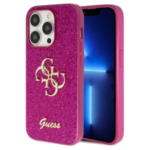 Buy Guess GUHCP15XHG4SGU Apple iPhone 15 Pro Max hardcase Glitter Script Big 4G purple - GUE3100 - {ean13} - Home Screen Store Europe