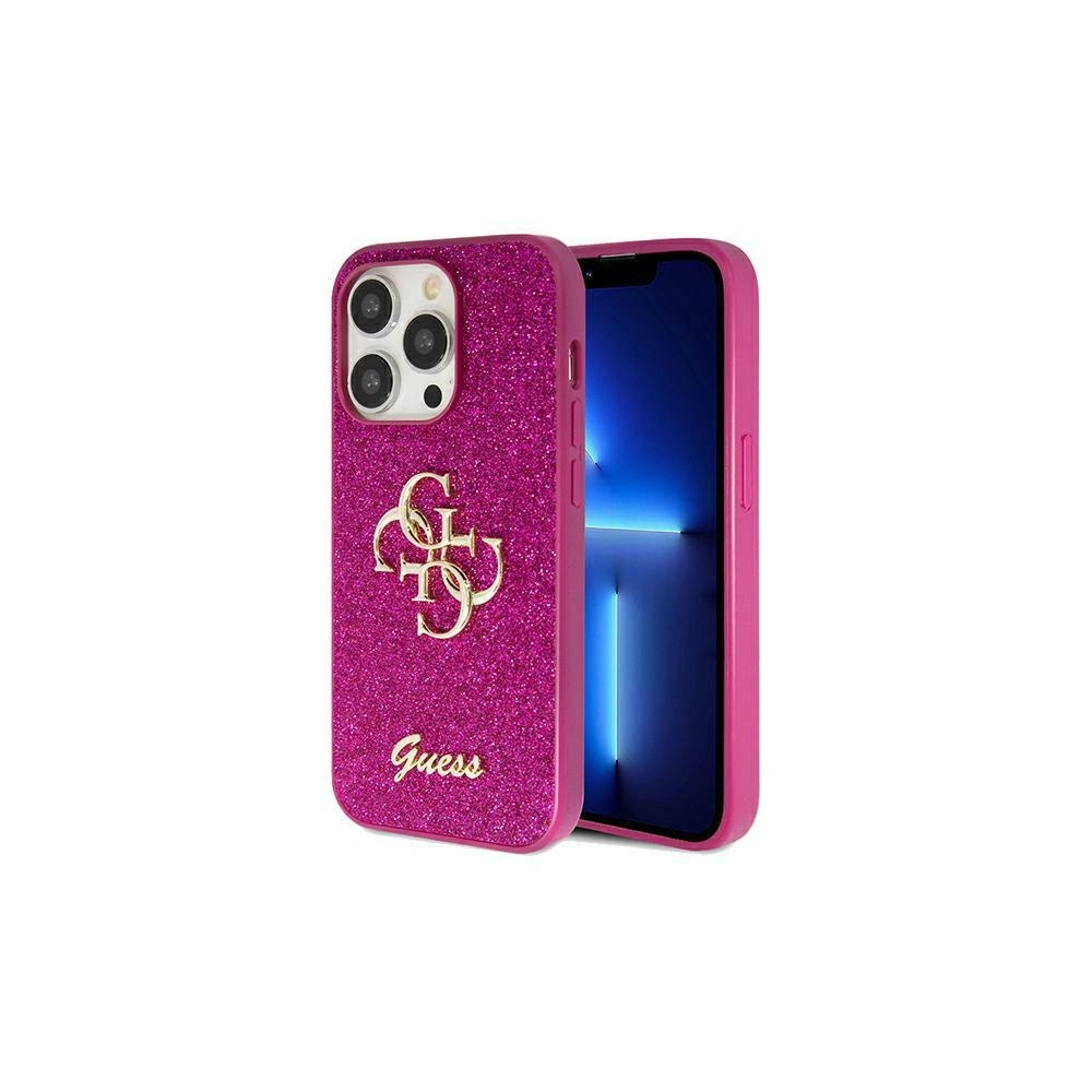 Etui Guess GUHCP15XHG4SGU Apple iPhone 15 Pro Max hardcase Glitter Script Big 4G fioletowy/purple