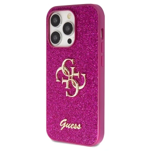 Buy Guess GUHCP15XHG4SGU Apple iPhone 15 Pro Max hardcase Glitter Script Big 4G purple - GUE3100 - {ean13} - Home Screen Store Europe