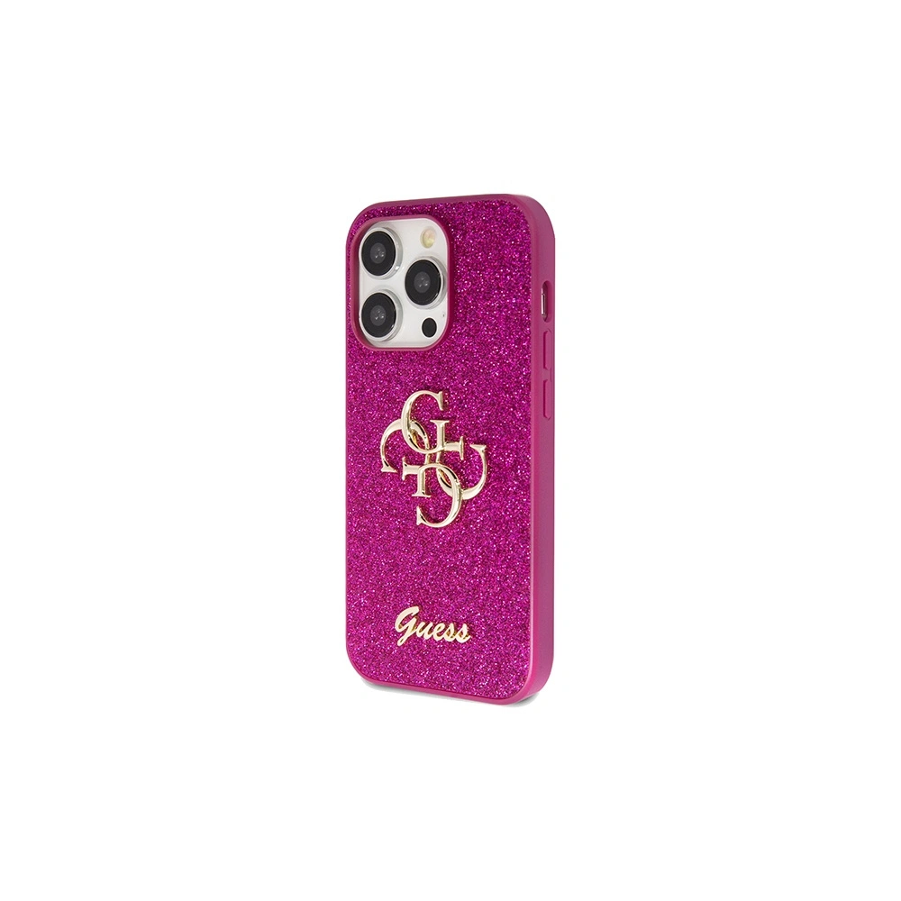Etui Guess GUHCP15XHG4SGU Apple iPhone 15 Pro Max hardcase Glitter Script Big 4G fioletowy/purple