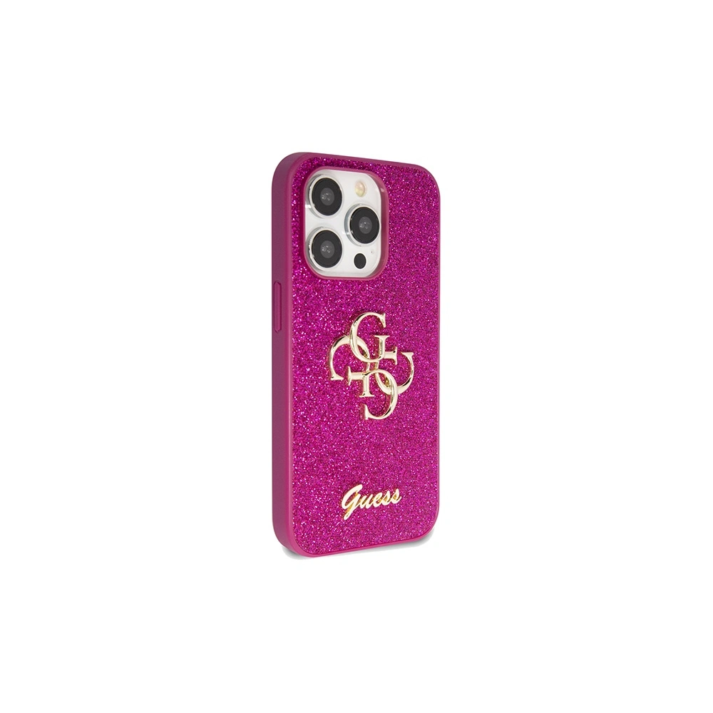 Etui Guess GUHCP15XHG4SGU Apple iPhone 15 Pro Max hardcase Glitter Script Big 4G fioletowy/purple