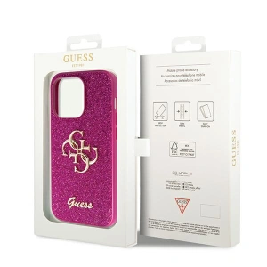 Buy Guess GUHCP15XHG4SGU Apple iPhone 15 Pro Max hardcase Glitter Script Big 4G purple - GUE3100 - {ean13} - Home Screen Store Europe
