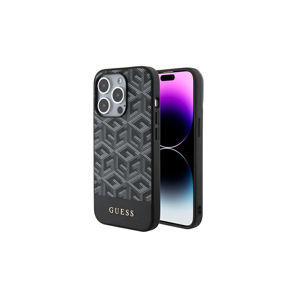 Etui Guess GUHMP15LHGCFSEK Apple iPhone 15 Pro hardcase GCube Stripes MagSafe czarny/black