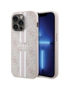 Guess Apple Geantă GUHMP15LP4RPSP iPhone 15 Pro hardcase 4G dungi imprimate MagSafe roz/roz