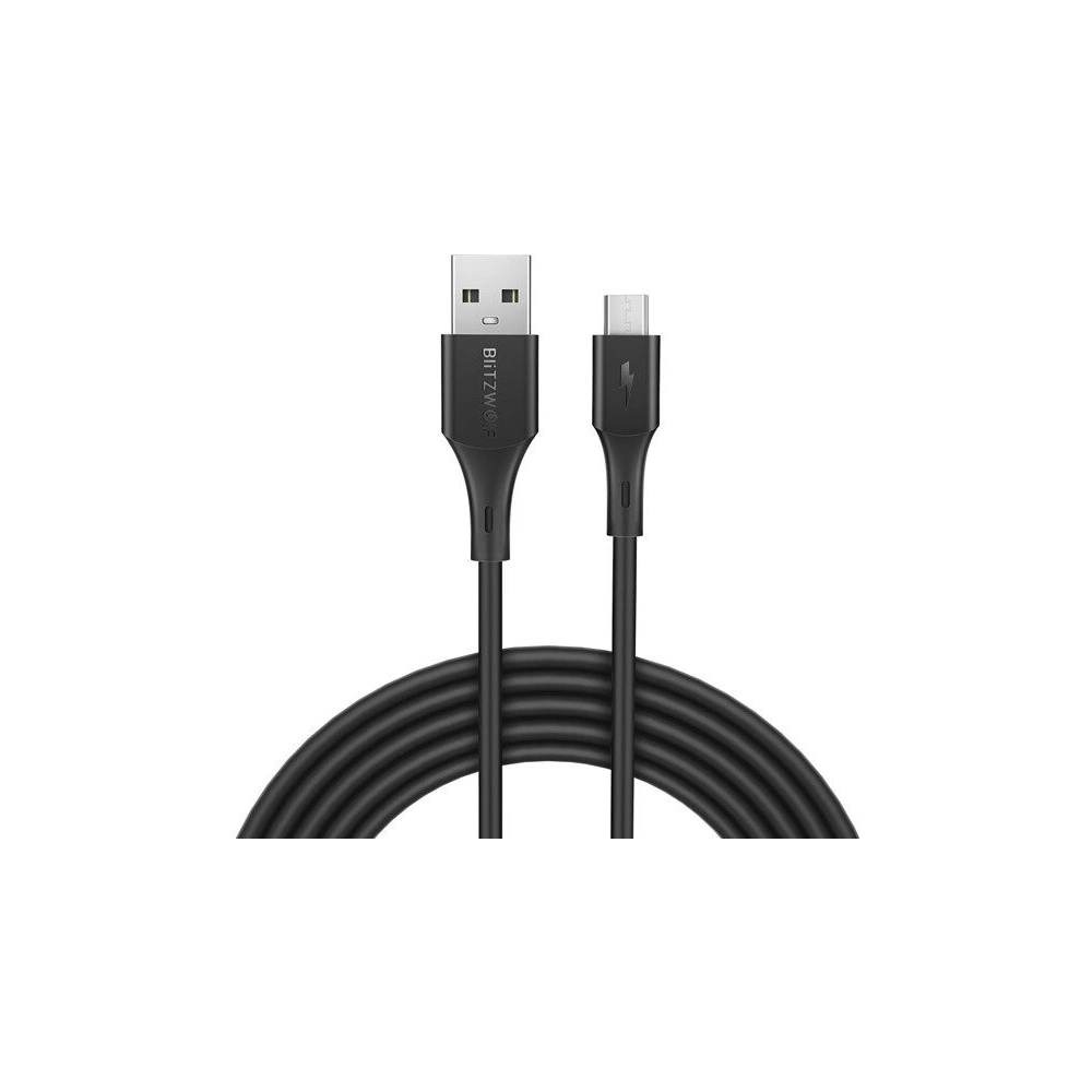 Kabel Micro USB BlitzWolf BW-MC14 2A 1,8m (czarny)