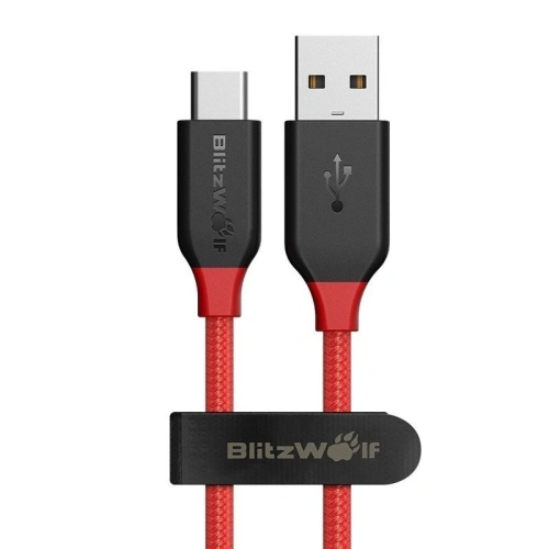 Buy USB-C 2.0 Cable AmpCore Kevlar BlitzWolf BW-TC5 1m Red - BLZ075RED - {ean13} - Home Screen Store Europe