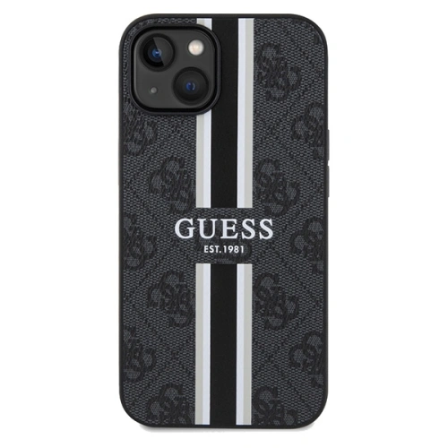 Kup Case Guess GUHMP15SP4RPSK Apple iPhone 15 / 14 / 13 Hardcase 4G Printed Stripes MagSafe schwarz/black - GUE3104 - {ean13} - Sklep Home Screen