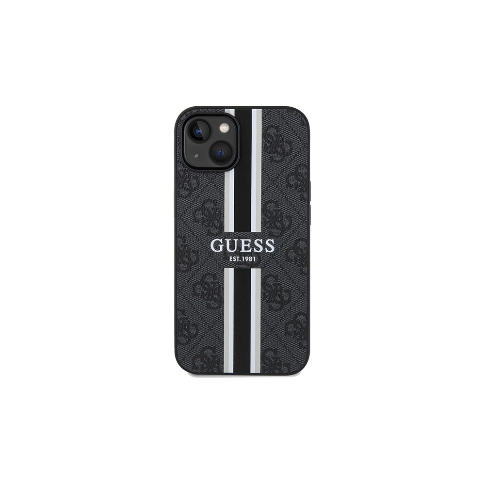 Etui Guess GUHMP15SP4RPSK Apple iPhone 15 / 14 / 13 hardcase 4G Printed Stripes MagSafe czarny/black