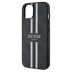 Buy Guess GUHMP15SP4RPSK Apple iPhone 15 / 14 / 13 hardcase 4G Printed Stripes MagSafe black - GUE3104 - {ean13} - Home Screen Store Europe