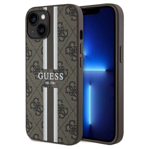 Kup Etui Guess GUHMP15SP4RPSW Apple iPhone 15 / 14 / 13 hardcase 4G Printed Stripes MagSafe hnědý/brown - GUE3105 - {ean13} - Sklep Home Screen