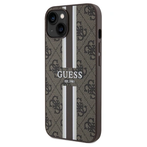 Buy Guess GUHMP15SP4RPSW Apple iPhone 15 / 14 / 13 hardcase 4G Printed Stripes MagSafe brown - GUE3105 - {ean13} - Home Screen Store Europe