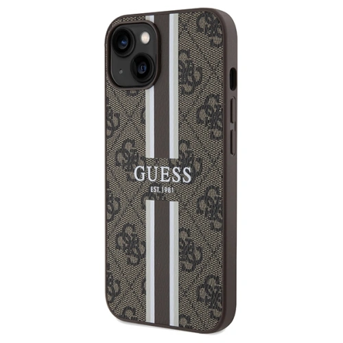 Kup Case Guess GUHMP15SP4RPSW Apple iPhone 15 / 14 / 13 Hardcase 4G Gedruckte Streifen MagSafe braun/brown - GUE3105 - {ean13} - Sklep Home Screen