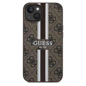 Kup Guess Apple Carcasă GUHMP15SP4RPSW iPhone 15 / 14 / 13 carcasă tare 4G imprimate dungi MagSafe maro/maro - GUE3105 - {ean13} - Sklep Home Screen