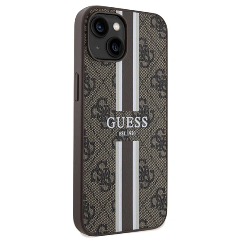 Kup Case Guess GUHMP15SP4RPSW Apple iPhone 15 / 14 / 13 Hardcase 4G Gedruckte Streifen MagSafe braun/brown - GUE3105 - {ean13} - Sklep Home Screen