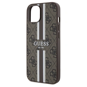 Buy Guess GUHMP15SP4RPSW Apple iPhone 15 / 14 / 13 hardcase 4G Printed Stripes MagSafe brown - GUE3105 - {ean13} - Home Screen Store Europe
