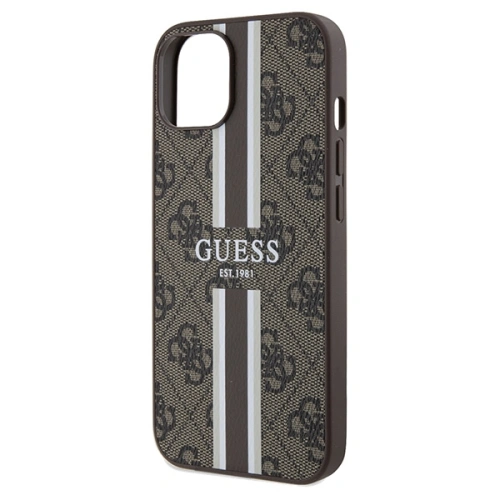 Kup Case Guess GUHMP15SP4RPSW Apple iPhone 15 / 14 / 13 Hardcase 4G Gedruckte Streifen MagSafe braun/brown - GUE3105 - {ean13} - Sklep Home Screen