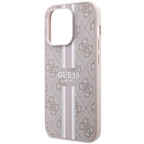 Buy Guess GUHMP15XP4RPSP Apple iPhone 15 Pro Max hardcase 4G Printed Stripes MagSafe pink - GUE3106 - {ean13} - Home Screen Store Europe