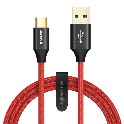 Kup BlitzWolf USB Typ C Kabel Ampcore BW-TC10 1.8m, rot - BLZ076RED - {ean13} - Sklep Home Screen