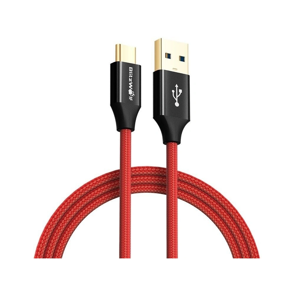 Kabel USB Typu C BlitzWolf Ampcore BW-TC10 1,8m, czerwony