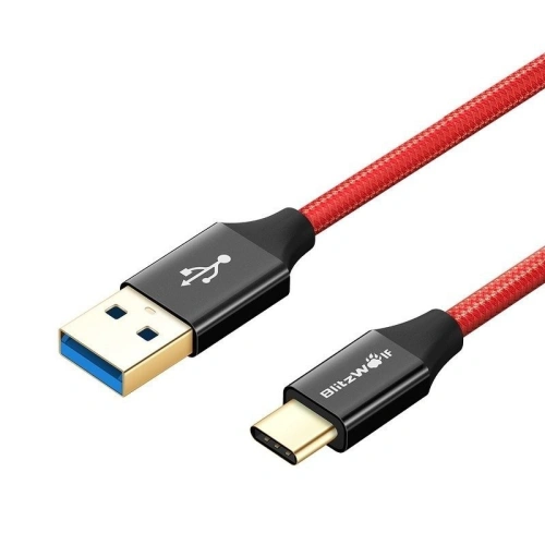 Kup BlitzWolf USB Typ C Kabel Ampcore BW-TC10 1.8m, rot - BLZ076RED - {ean13} - Sklep Home Screen