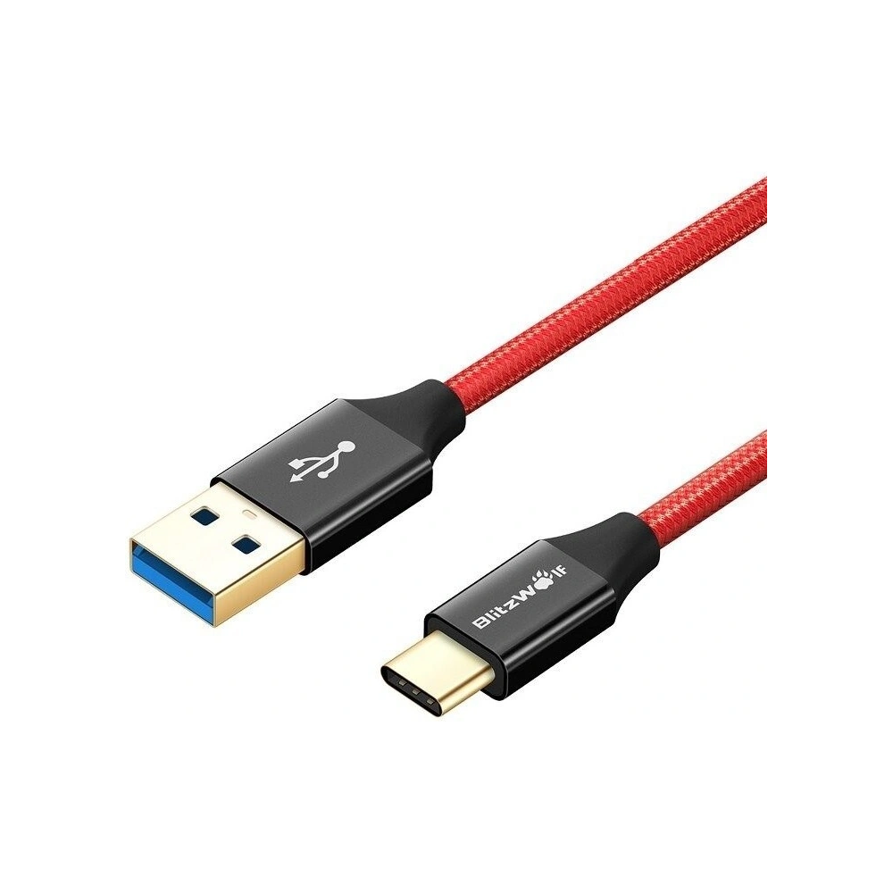Kabel USB Typu C BlitzWolf Ampcore BW-TC10 1,8m, czerwony