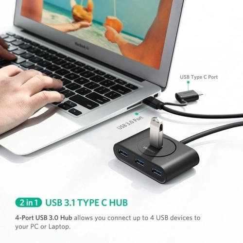 Kup USB 3.0 + USB-C 3.1 UGREEN 4-Port HUB, OTG - UGR078 - {ean13} - Sklep Home Screen