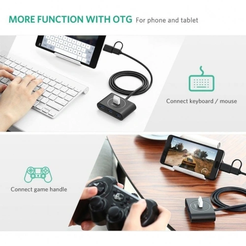Kup USB 3.0 + USB-C 3.1 UGREEN 4-Port HUB, OTG - UGR078 - {ean13} - Sklep Home Screen