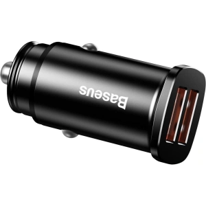 Car Charger Baseus Square 2xUSB QC3.0 5A 30W Black