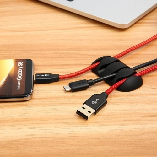Buy BlitzWolf BW-PM2 Multi-function TPU Cable Clip (4-slot) 2x White / 2x Black - BLZ082 - {ean13} - Home Screen Store Europe