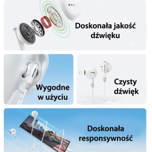 Kup 1.2m Căști in-ear cu fir AWEI PC-6T USB-C, negru/negru - AWEI172 - {ean13} - Sklep Home Screen