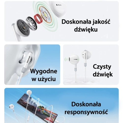 Kup 1.2m Căști in-ear cu fir AWEI PC-6T USB-C, negru/negru - AWEI172 - {ean13} - Sklep Home Screen
