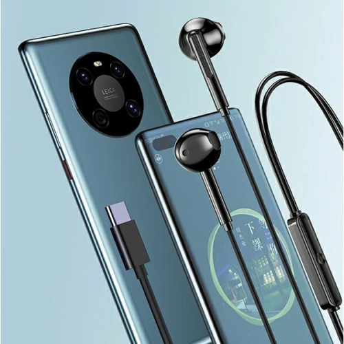 Kup 1.2m AWEI PC-7T USB-C căști in-ear cu fir negru/negru - AWEI173 - {ean13} - Sklep Home Screen