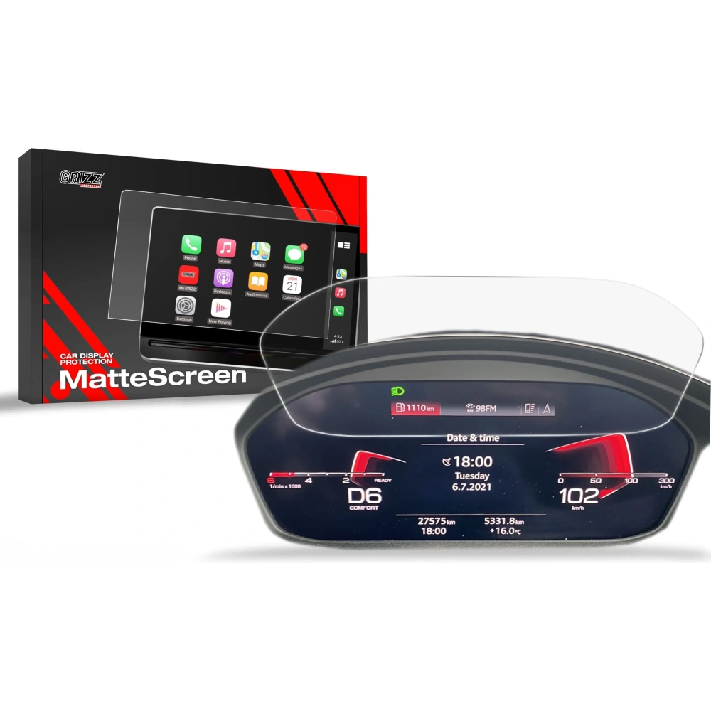 Folia matowa GrizzGlass CarDisplay Protection do Audi Q5 FY Virtual Cockpit Plus 12,3" 2020-2024
