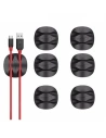 BlitzWolf BW-PM1 Multi-function TPU Cable Clip (2-slot) Black (6 pcs)
