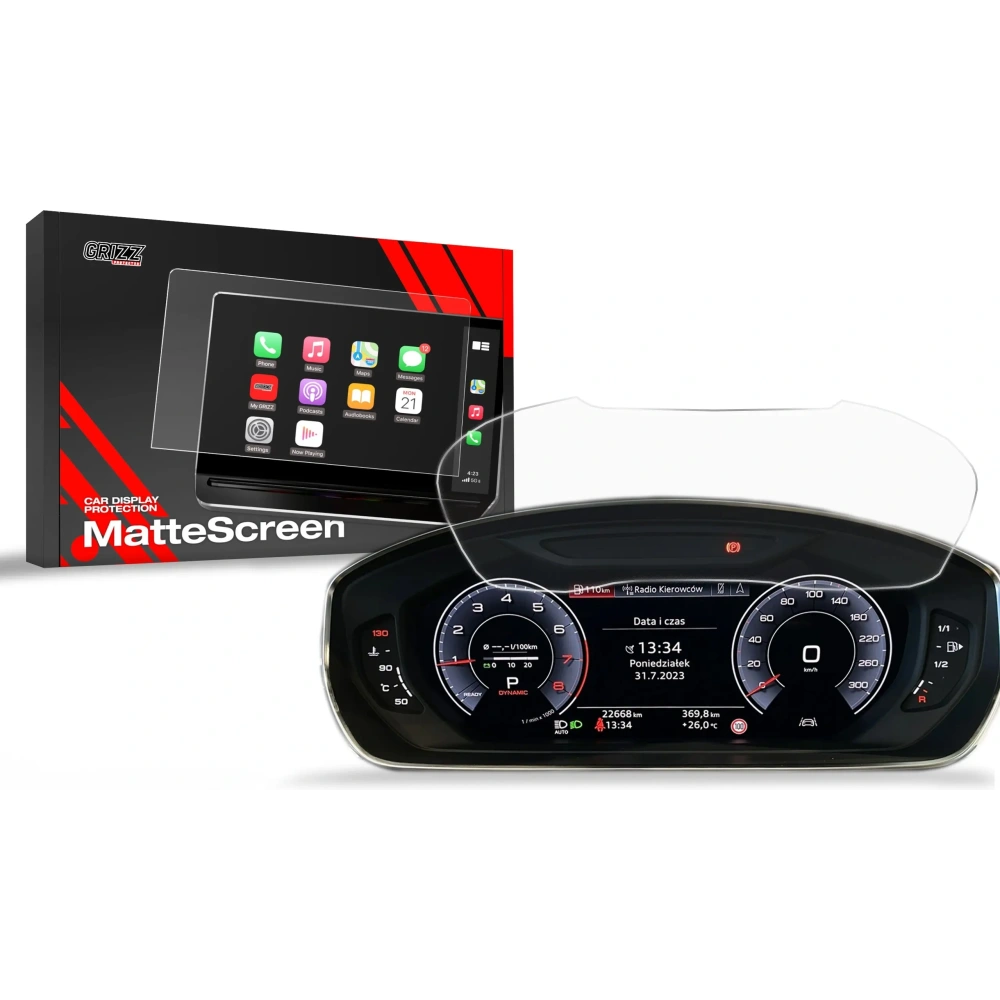 Folia matowa GrizzGlass CarDisplay Protection do Audi A8 Virtual Cockpit 10,25" 2021-2025