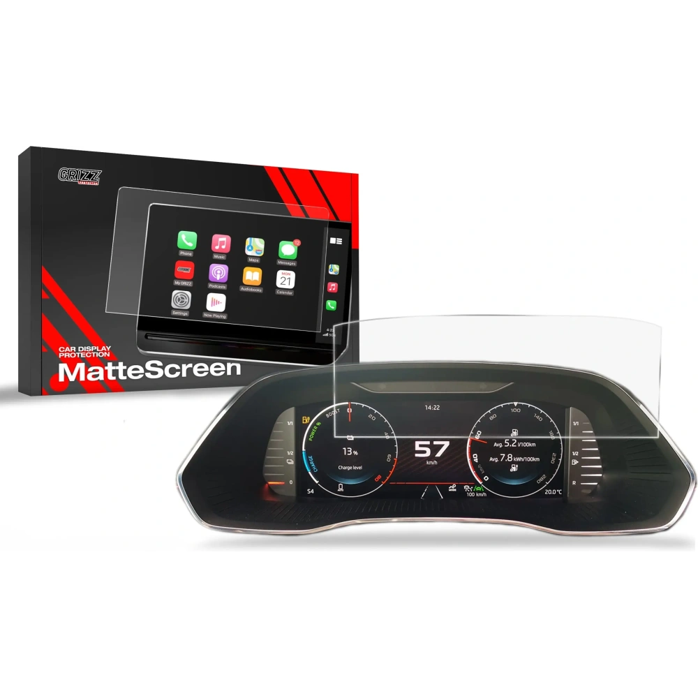 Folia matowa GrizzGlass CarDisplay Protection do Skoda Karoq Virtual Cockpit 10,25" 2021-2025