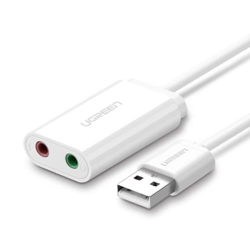 Kup Externí USB zvuková karta UGREEN 15cm (bílá) - UGR083WHT - {ean13} - Sklep Home Screen