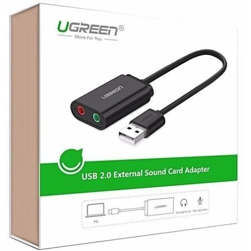 Kup Externí USB zvuková karta UGREEN 15cm (černá) - UGR084BLK - {ean13} - Sklep Home Screen