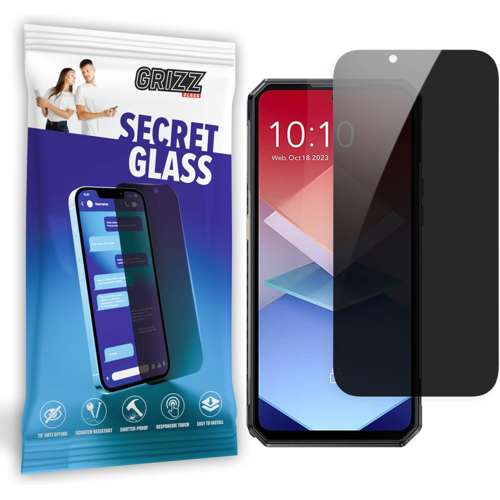 Matowe szkło prywatyzujące GrizzGlass SecretGlass do Oukitel WP30 Pro