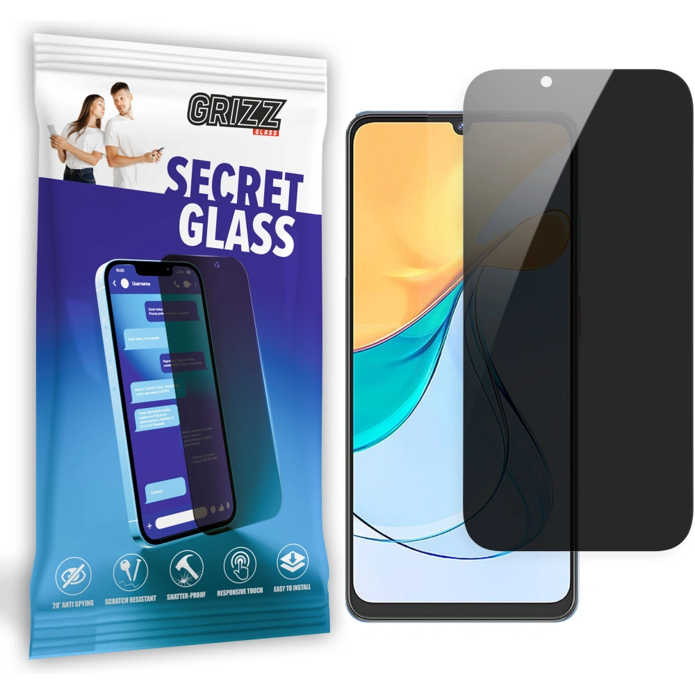Matowe szkło prywatyzujące GrizzGlass SecretGlass do ZTE Blade V50 Vita