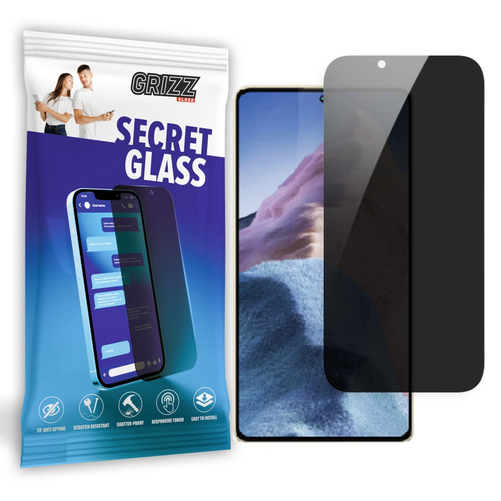 Matowe szkło prywatyzujące GrizzGlass SecretGlass do Xiaomi Redmi Note 13R Pro