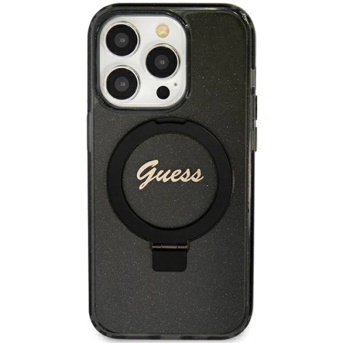 Kup Etui Guess GUHMN61HRSGSK Apple iPhone 11 / XR hardcase Ring Stand Script Glitter MagSafe černý/black - GUE3110 - {ean13} - Sklep Home Screen