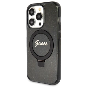 Kup Etui Guess GUHMP13LHRSGSK Apple iPhone 13 / 13 Pro hardcase Ring Stand Script Glitter MagSafe czarny/black - GUE3112 - {ean13} - Sklep Home Screen