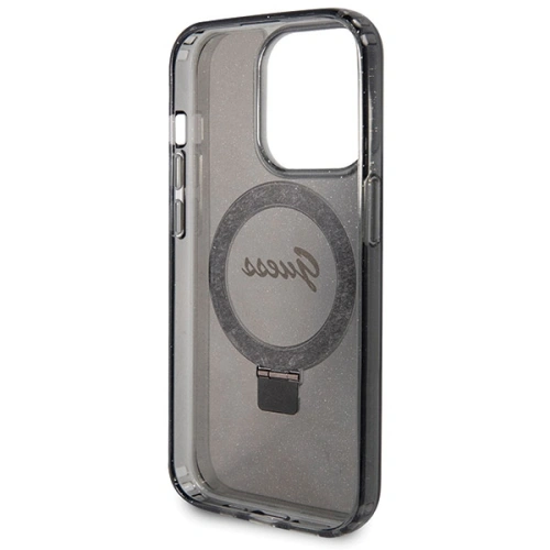 Kup Etui Guess GUHMP13LHRSGSK Apple iPhone 13 / 13 Pro hardcase Ring Stand Script Glitter MagSafe czarny/black - GUE3112 - {ean13} - Sklep Home Screen