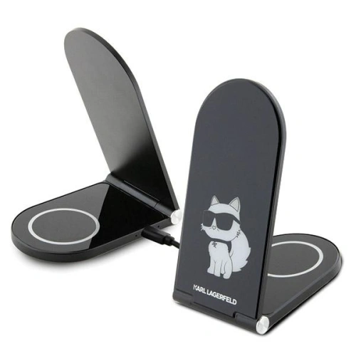 Kup Indukční nabíječka Karl Lagerfeld 2w1 KLDCRFALCHNK 15W Choupette MagSafe černá/black - KLD1847 - {ean13} - Sklep Home Screen