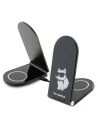 Karl Lagerfeld 2-in-1 inductive charger KLDCRFALCHNK 15W Choupette MagSafe black