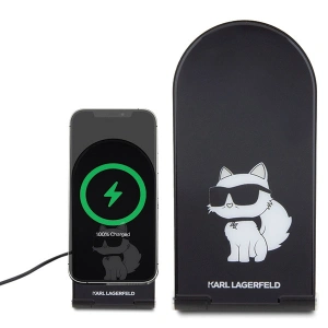Kup Ładowarka indukcyjna Karl Lagerfeld 2w1 KLDCRFALCHNK 15W Choupette MagSafe czarny/black - KLD1847 - {ean13} - Sklep Home Screen