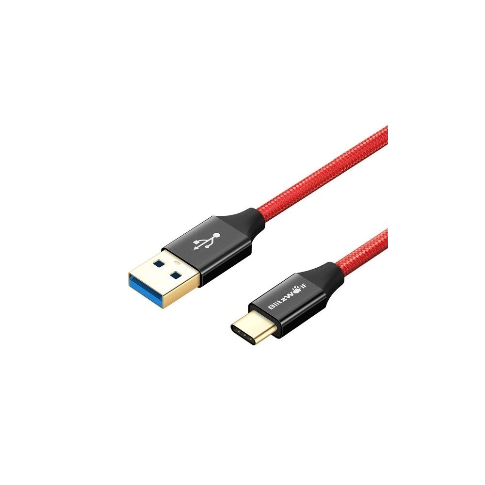Kabel USB Typu C BlitzWolf Ampcore BW-TC6 1,8m, czerwony